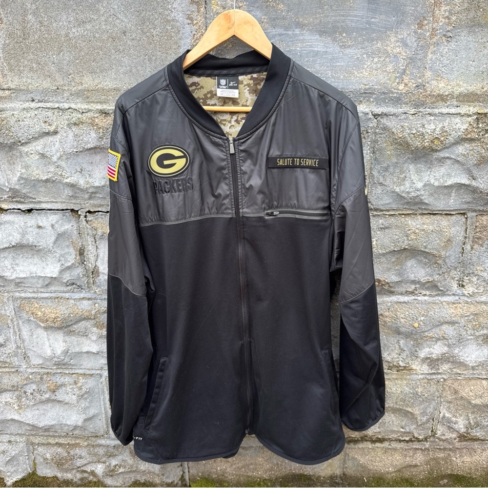 Nike Green Bay Packers Salute To Service Jacket Full Zip Sz XXL